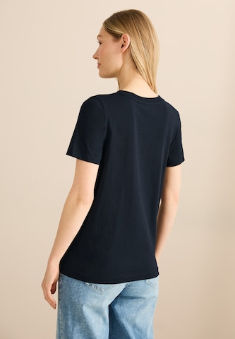 CECIL T-Shirt mit Print-Detail in Blau