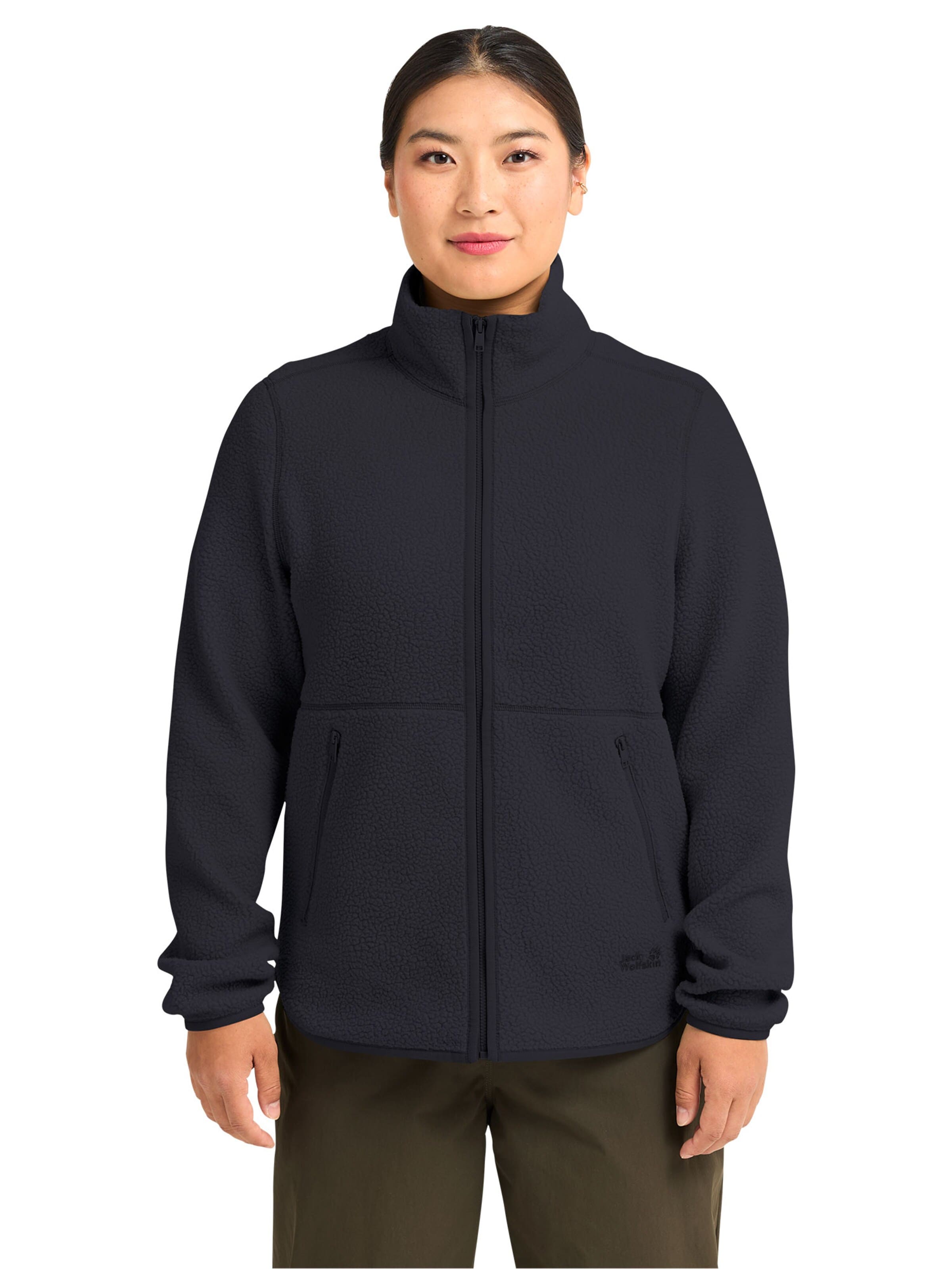 JACK WOLFSKIN Fleecejacke 'Lite Curl Full-Zip'‌‌‌‌‌‌ in Blau