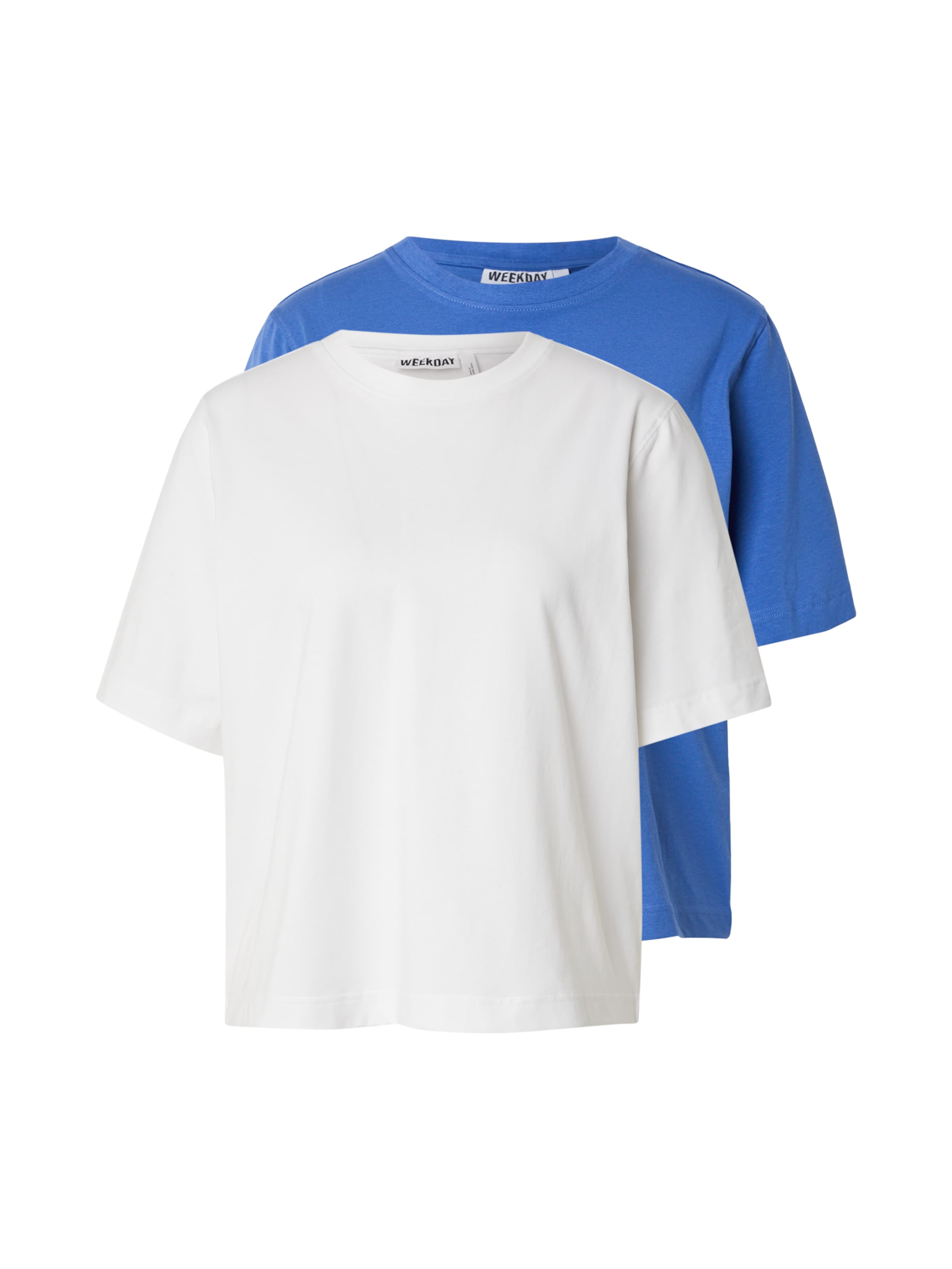 WEEKDAY Shirt in XS in de kleur Blauw / Wit, Productweergave