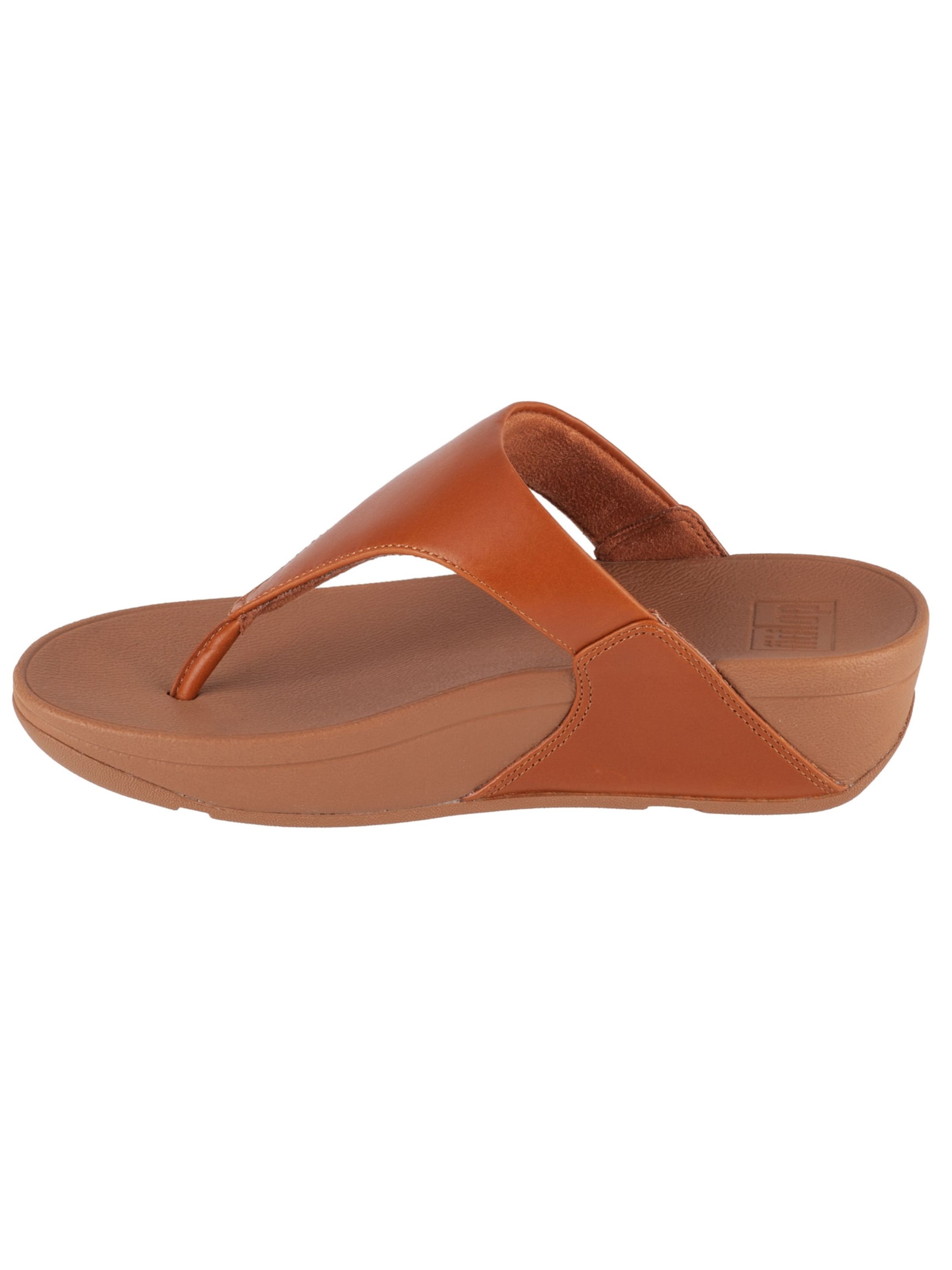 FitFlop T-Bar Sandals 'FitFlop Lulu' in Brown: front