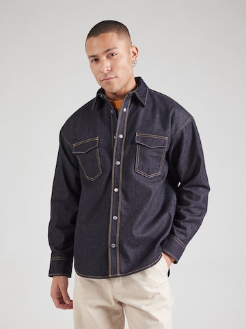 JACK & JONES Regular fit Button Up Shirt 'JORAUSTIN' in Blue: front