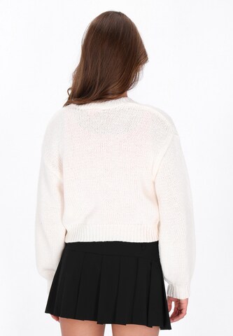 MYMO Oversize kardigán - Biela