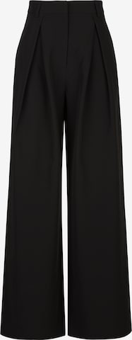 19V69 ITALIA Loosefit Bandplooibroek 'Florence Street' in Zwart: voorkant