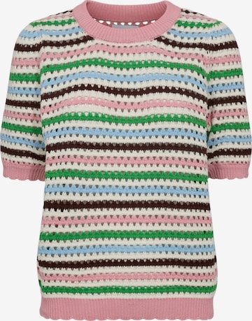NÜMPH Strickpullover mit Halbarm 'NUNANCY PULLOVER' in Mischfarben: Vorderseite