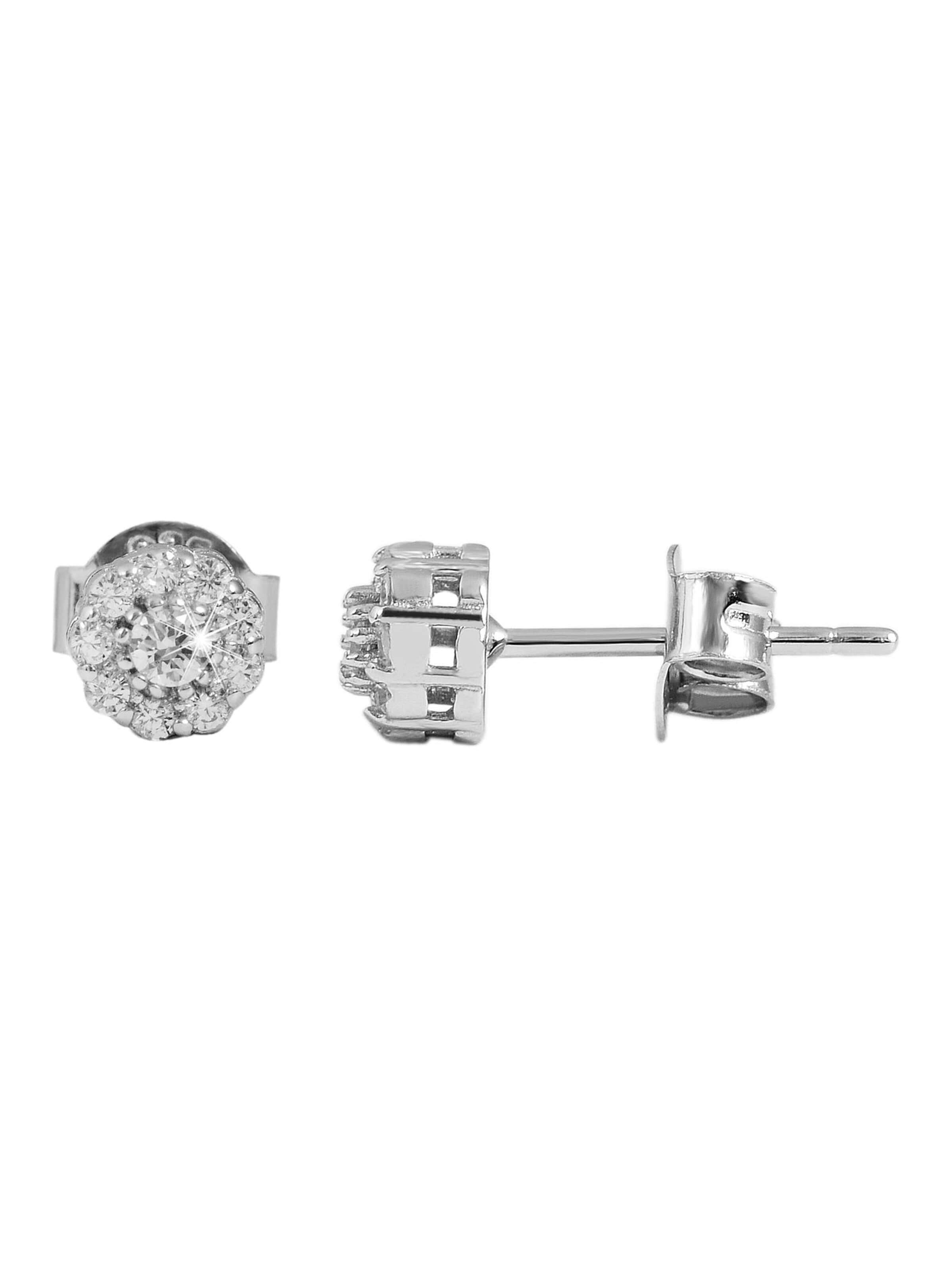 Akzent Earrings '"Julio" aus 925 Sterlingsilber, rhodiniert, langlebig' in Silver: front