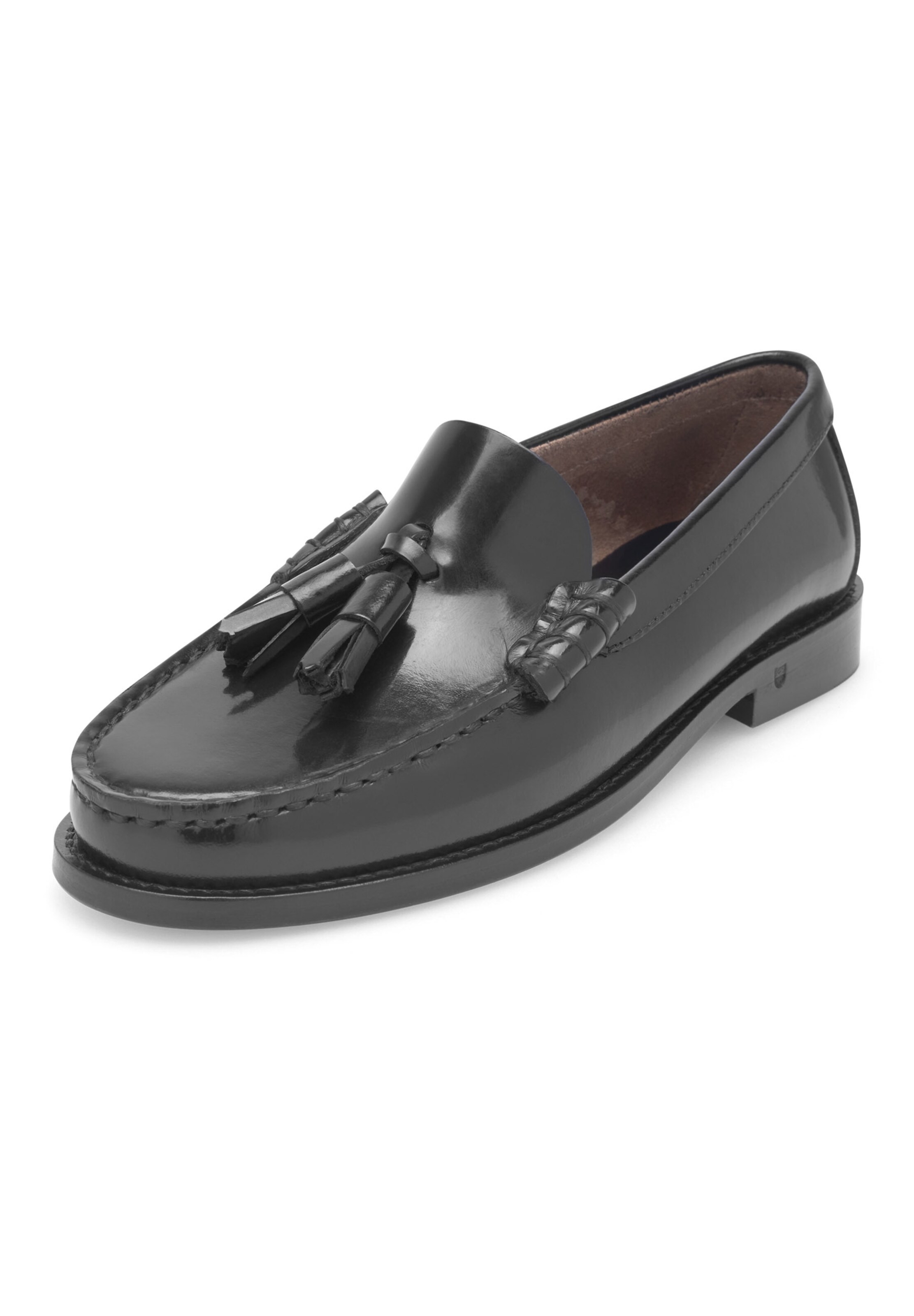 Henry Stevens Slipper 'Hunter W TL' in Schwarz: Vorderseite