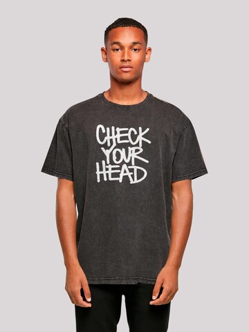 F4NT4STIC Shirt 'The Beastie Boys Check Your Head' in Black: front