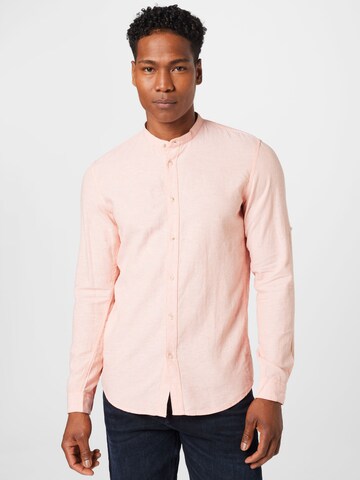 TOM TAILOR DENIM Slim Fit Hemd in Pink: predná strana