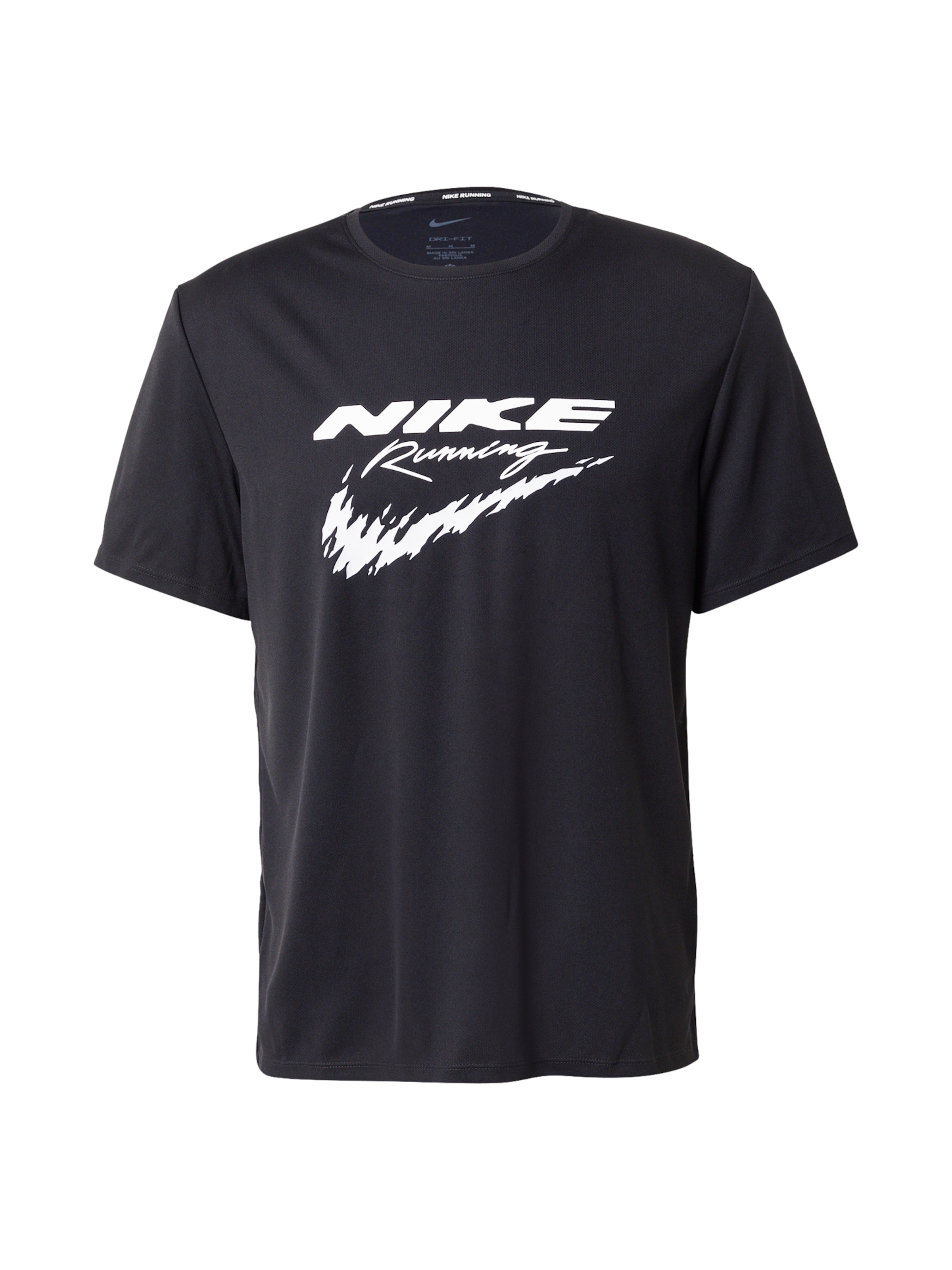 NIKE Функционална тениска 'ENRGY MILER' в черно: отпред