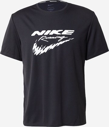 juoda NIKE Sportiniai marškinėliai 'ENRGY MILER': priekis