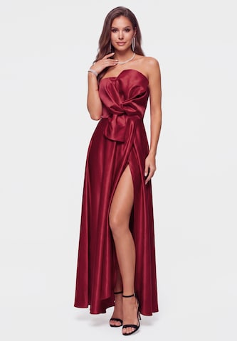 Ombre Evening Dress in Red: front