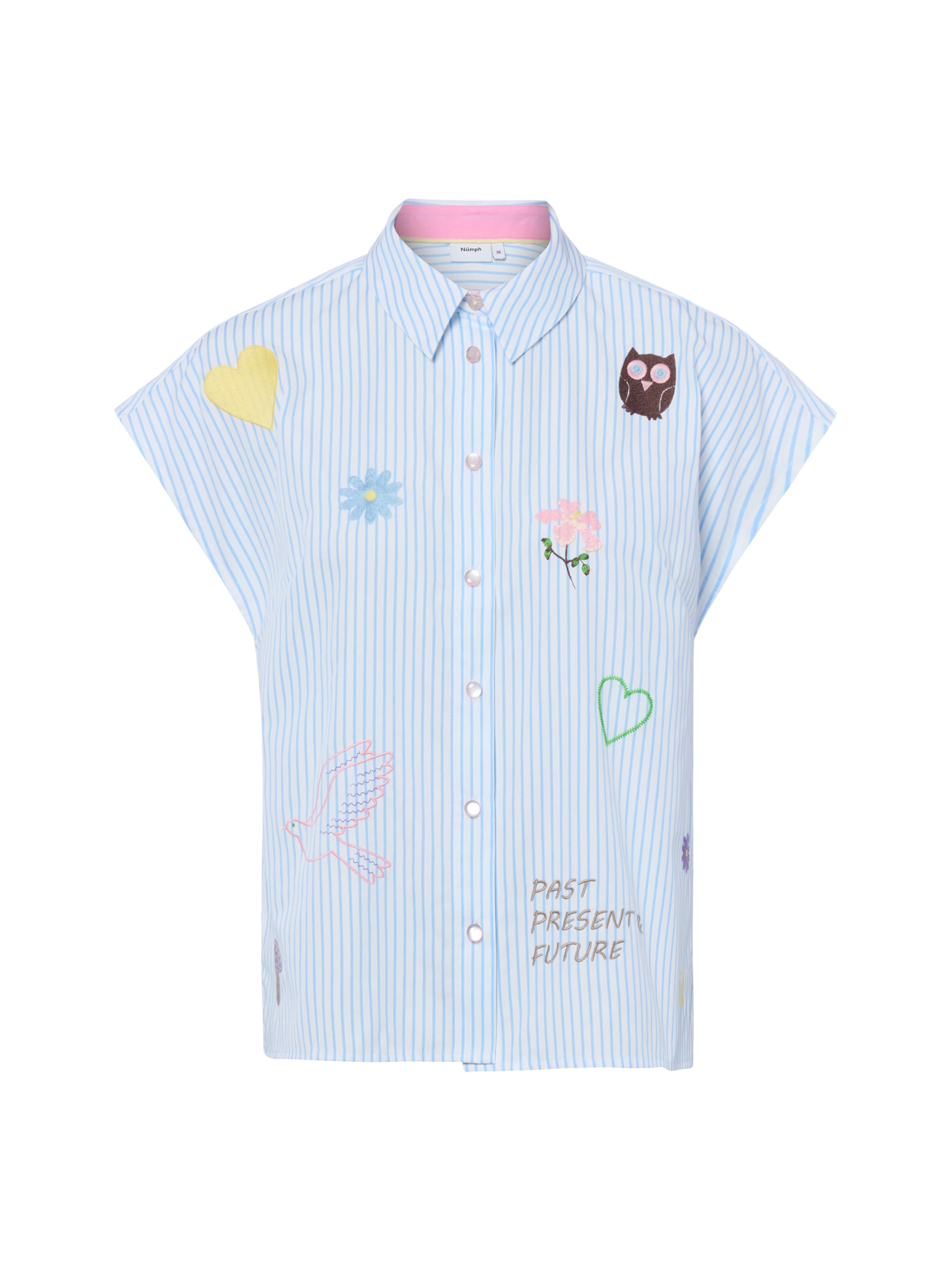 Chemisier 'Ashley' NÜMPH en bleu : devant