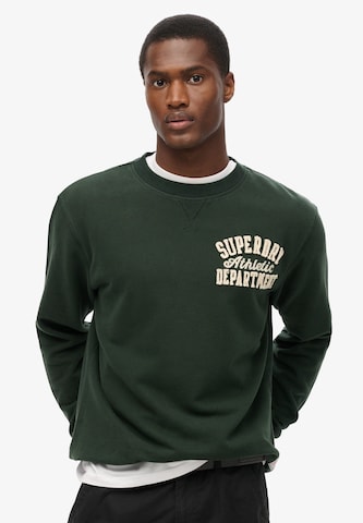 Superdry Sweatshirt 'VINTAGE ATHLETIC' in Groen: voorkant