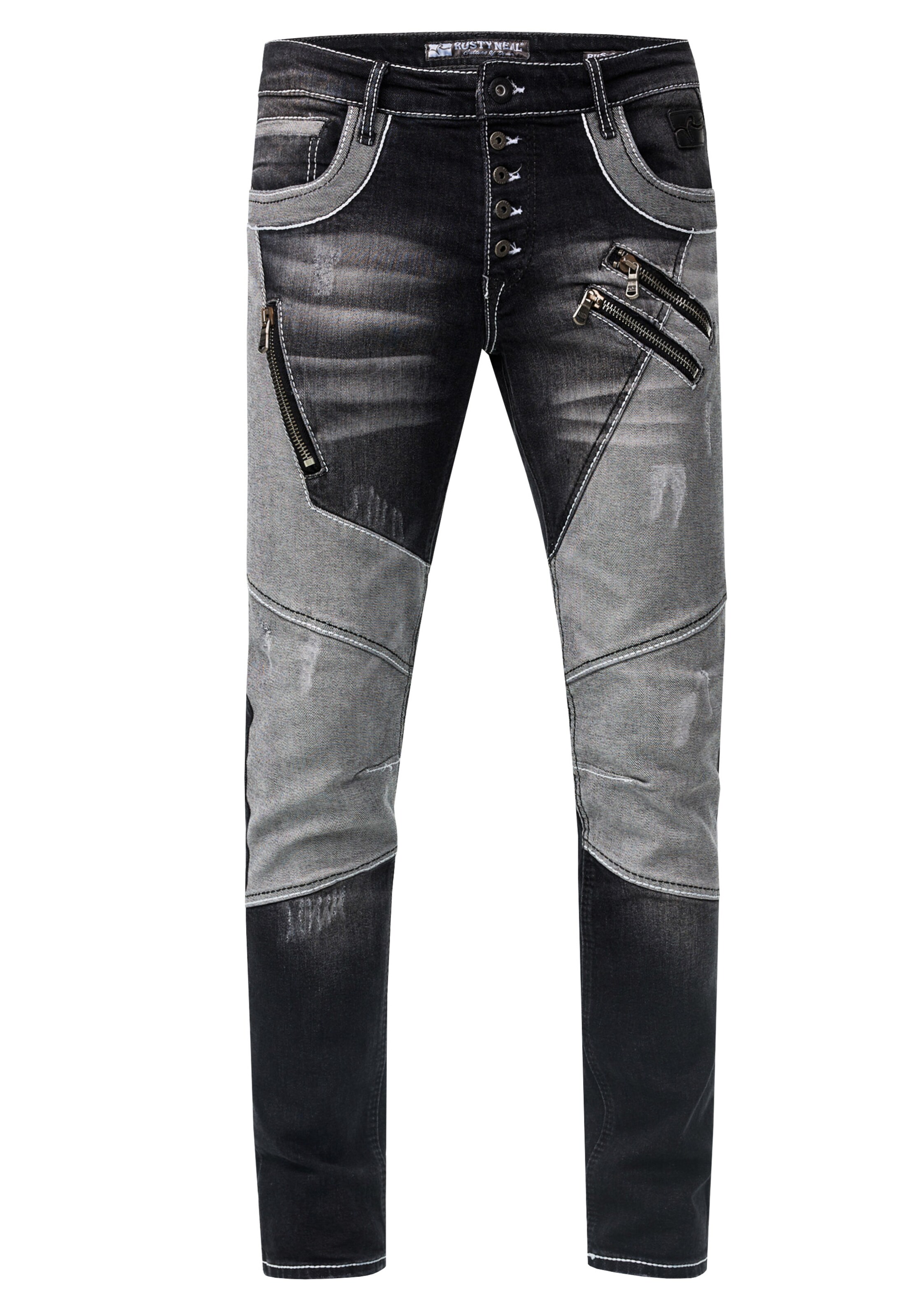 Rusty Neal Jeans 'URUMA' in Black: front