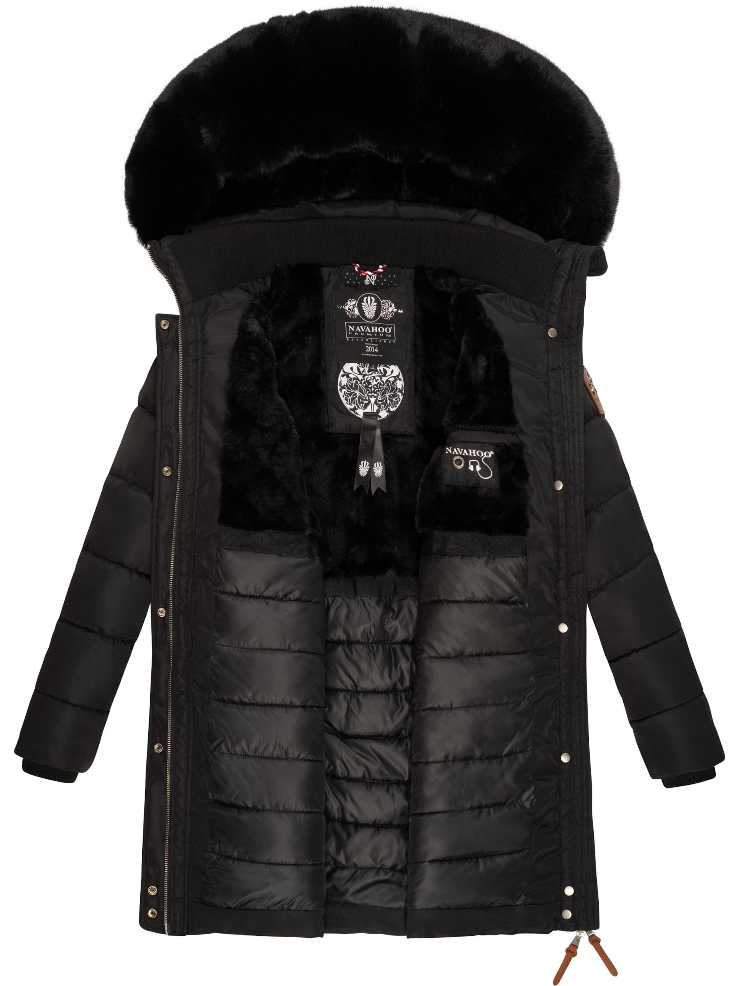 NAVAHOO Χειμερινό παλτό 'Paula' σε μαύρο