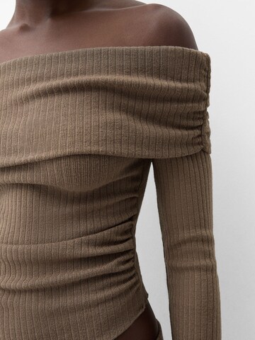T-shirt Bershka en beige