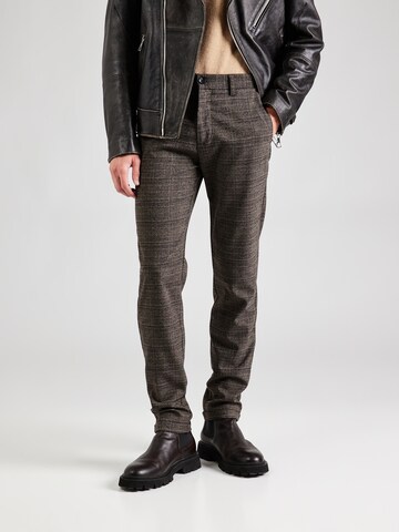 Lindbergh Slimfit Chino hlače | rjava barva: sprednja stran