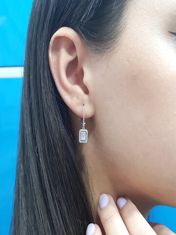 EinStein Diamant Earrings 'Creole' in Silver