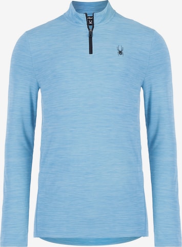 Sweat de sport Spyder en bleu : devant