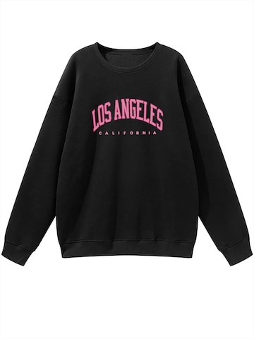 GORHEY - Sudadera 'Women's Fleece Pullover, Sweatshirt with Letter Print, Long Sleeve, Loose Fit' en negro