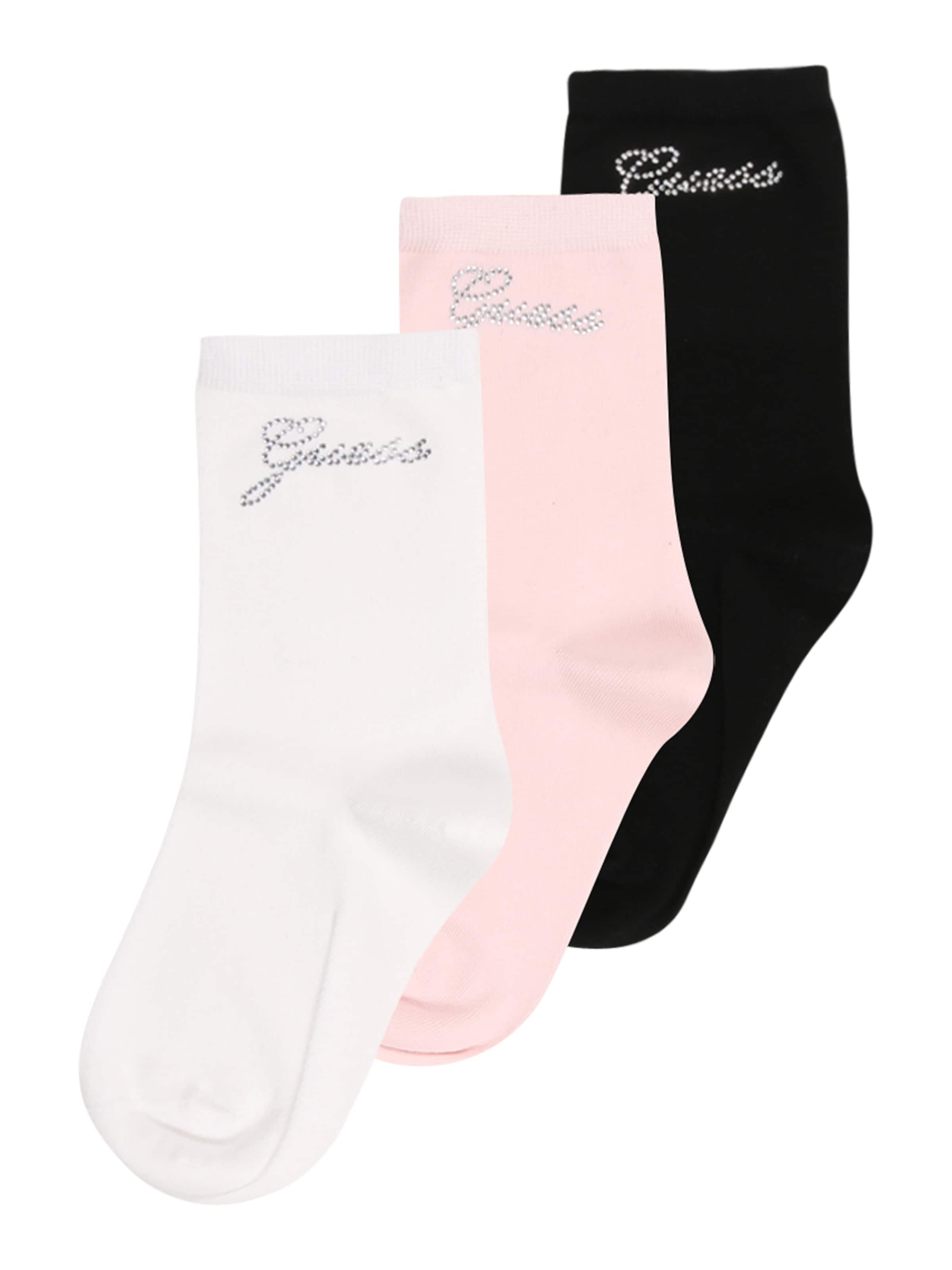 GUESS Къси чорапи в розово: отпред