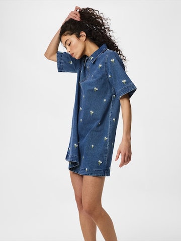 PIECES Blousejurk 'PCFLORA' in Blauw