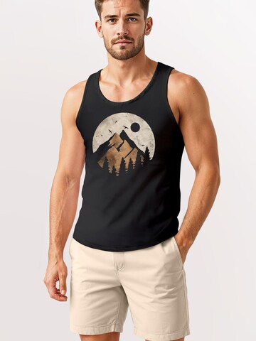 Neverless Shirt 'Mountain Scape'‌‌‌‌‌ in Schwarz