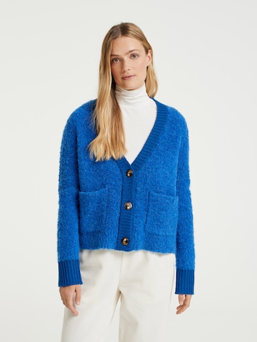 OPUS Knit Cardigan 'Doina' in Blue: front