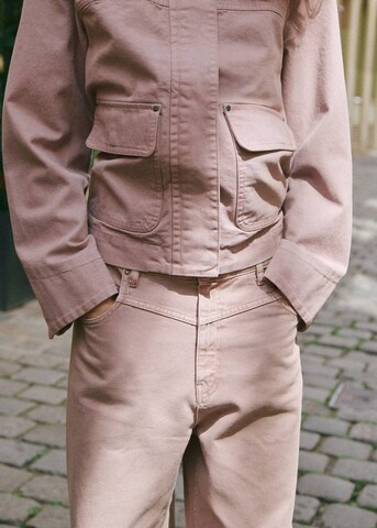 MANGO Wide leg Jeans 'Blair' in Pink
