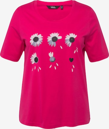Ulla Popken Shirt 'Blütenzauber' in Roze: voorkant