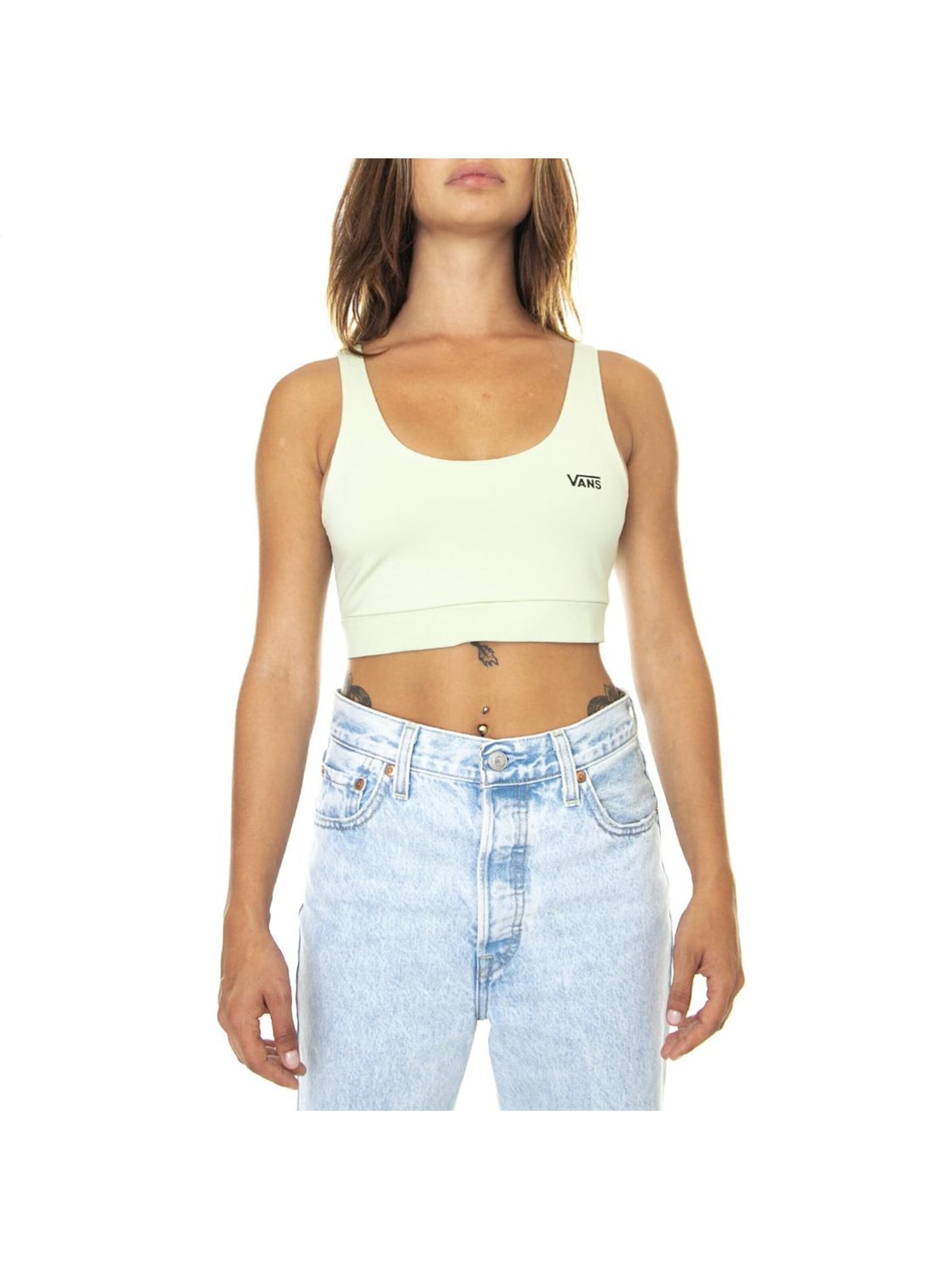 VANS Top 'Wm Flying V Bralette Celadon Green Top' w kolorze zielony: przód