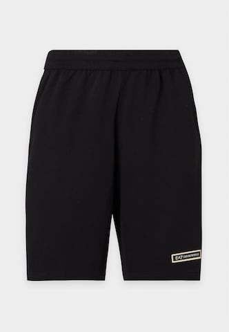 EA7 Emporio Armani - regular Pantalón en negro: frente