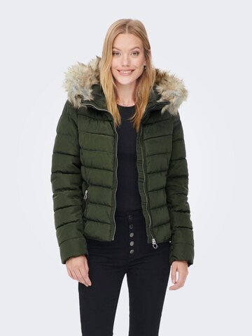 ONLY Winter Jacket in Green: front