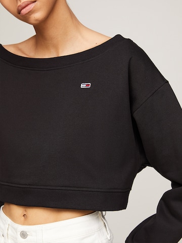 Tommy JeansSweater majica 'Essential' - crna boja