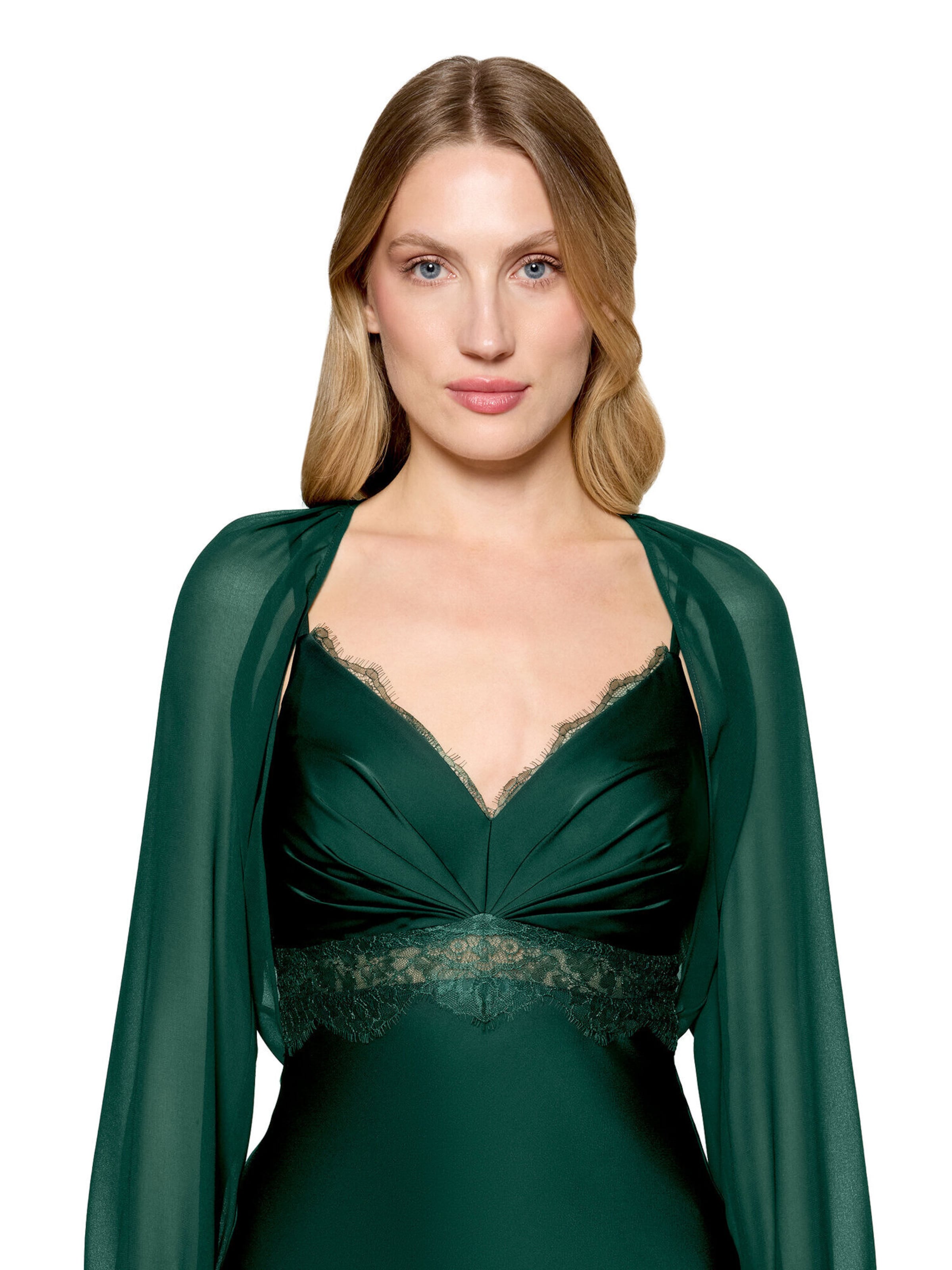 Vera Mont Bolero-Jacke mit gekräuseltem Ausschnitt in Grün