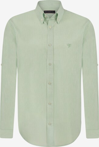 Felix Hardy Regular fit Риза в зелено: отпред