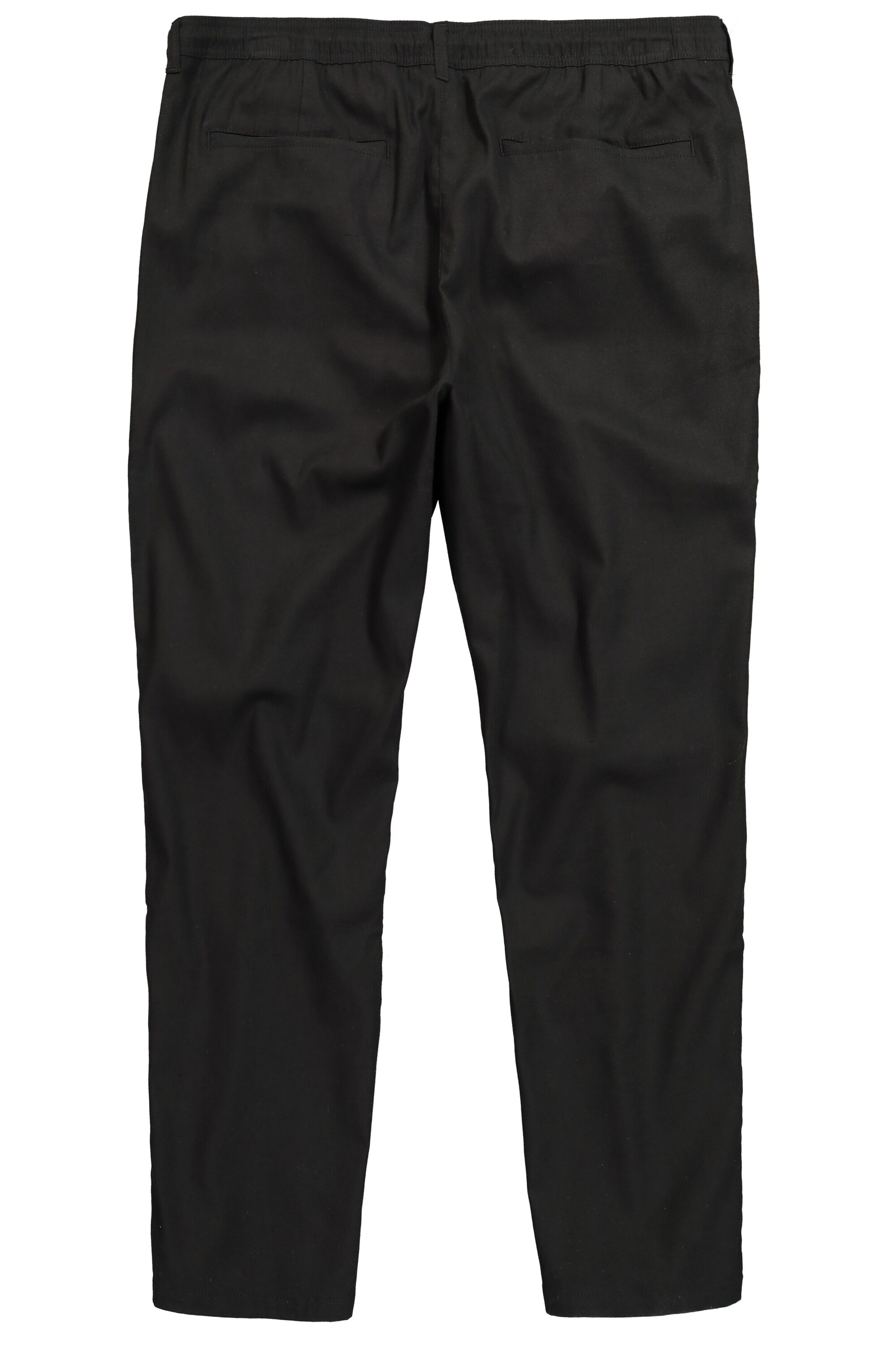 Men Plus Regular Trousers in Black