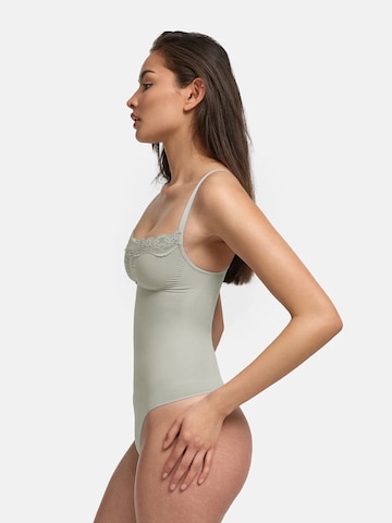cfab (formerly creamy fabrics) Shapingbody 'Bodysuit Sculpting Shapewear mit Lace' i grön