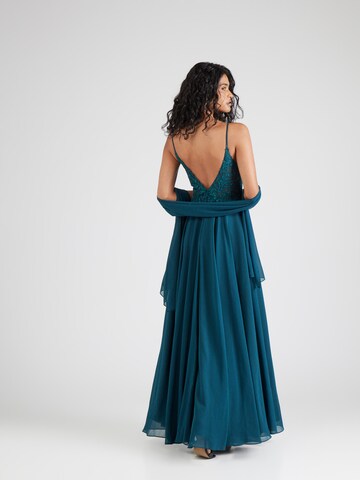 Robe de soirée mascara en bleu