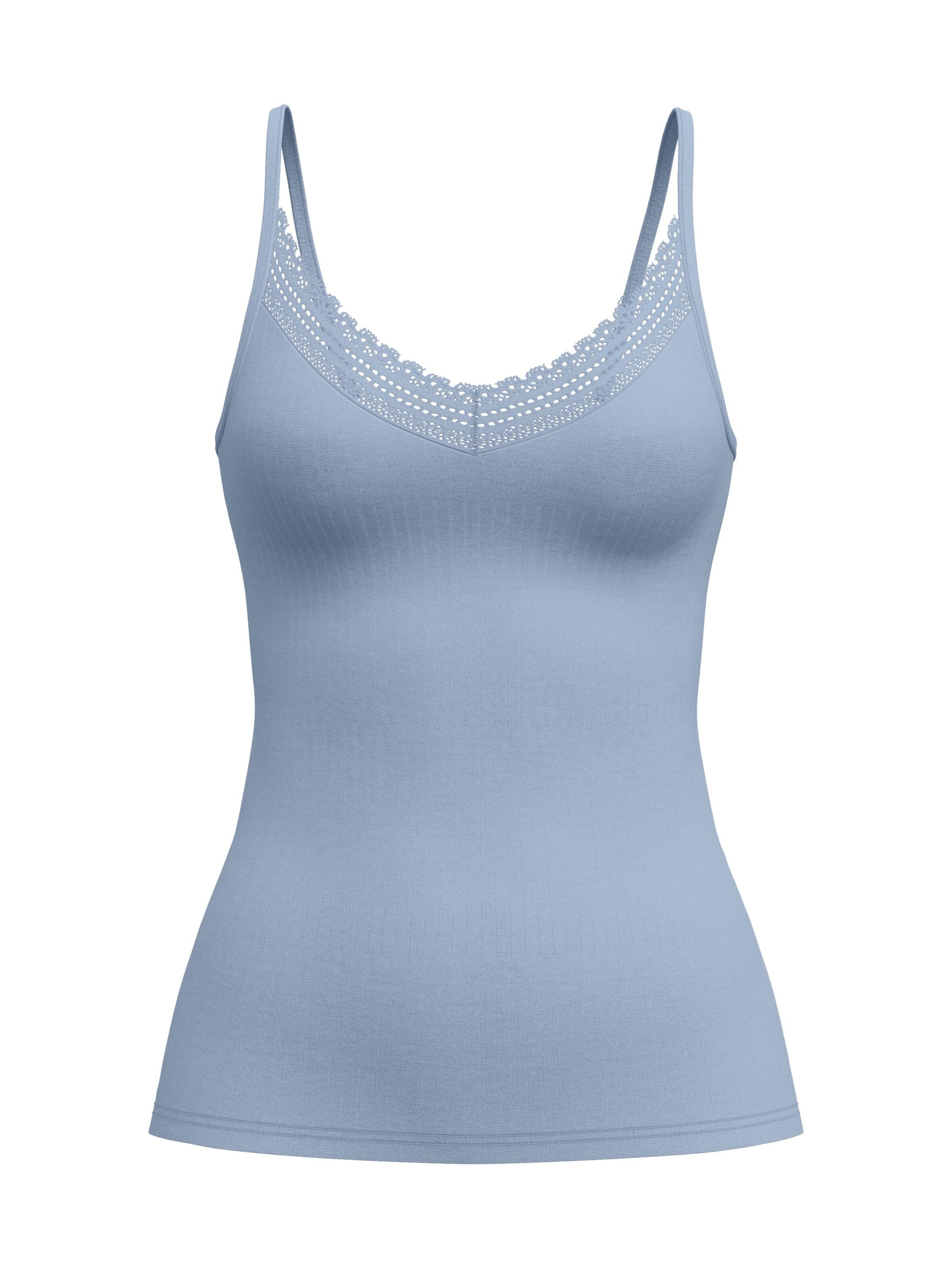 Maglietta intima 'Etude Ajours' di CALIDA in blu: frontale