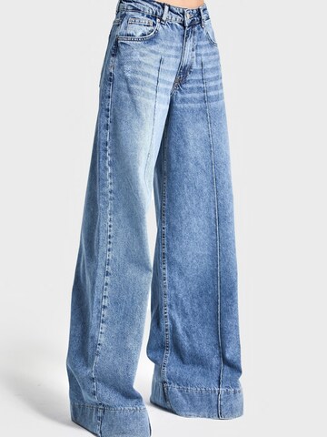 IT'S BASIC Wide leg Jeans 'Palazzo' in Blauw