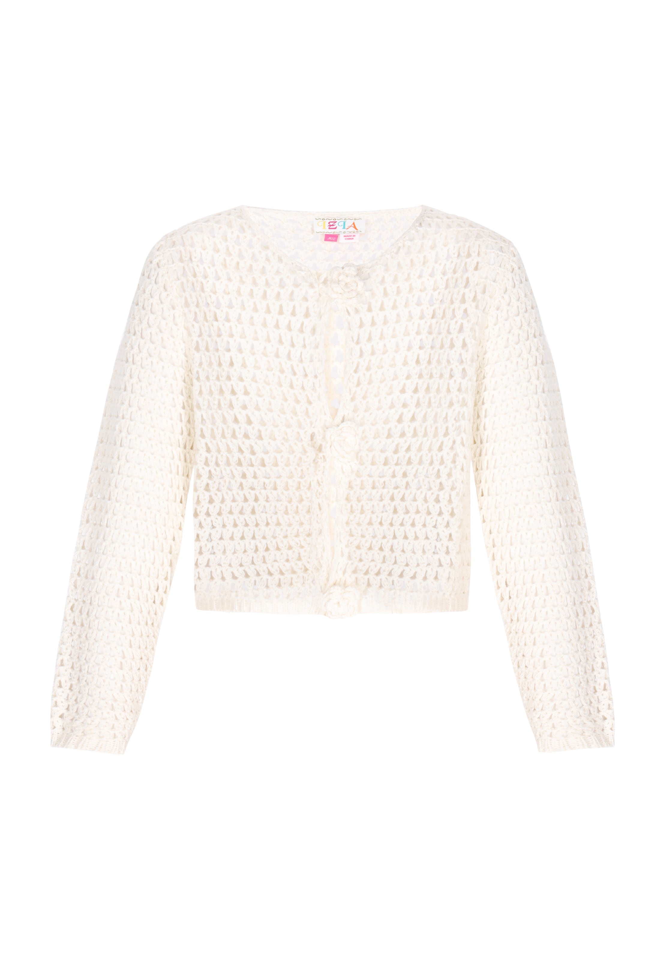 IZIAKardigan 'Boho' - bijela boja: prednji dio