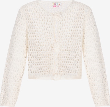 IZIA Плетена жилетка 'Boho' в бяло: отпред