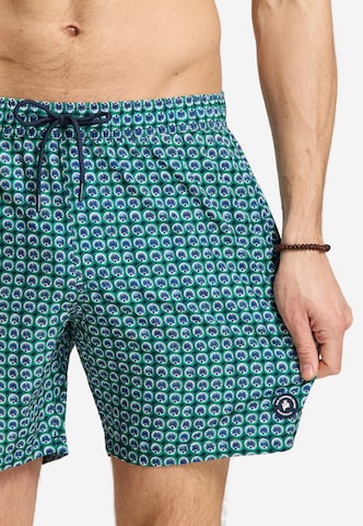 The Sunshine Brand Σορτσάκι-μαγιό 'Scott Batic Lotus' σε πράσινο