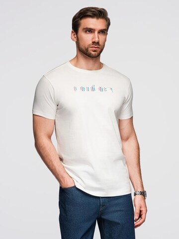 Ombre T-Shirt in Weiß: Vorderseite