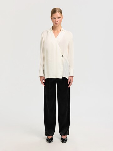 Chemisier 'SLFJOLLY' SELECTED en beige