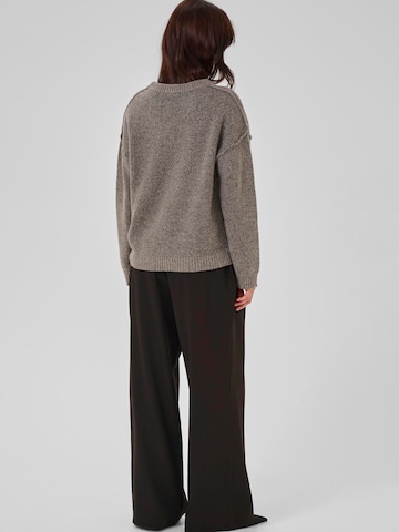 My Essential Wardrobe Wide leg Bandplooibroek in Bruin