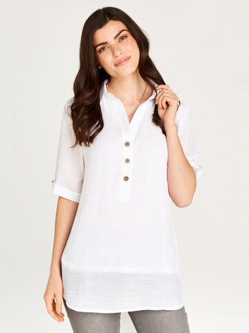 Chemisier Apricot en blanc