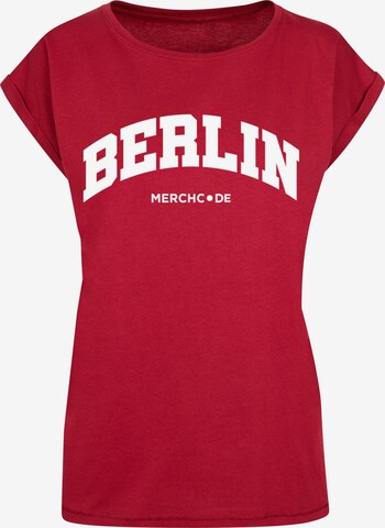 Merchcode Shirt 'Berlin' in Rot: predná strana