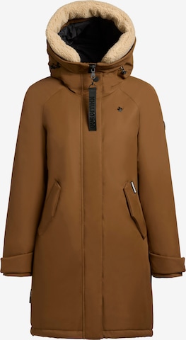 Manteau d’hiver ' SEMIE2 ' khujo en marron : devant